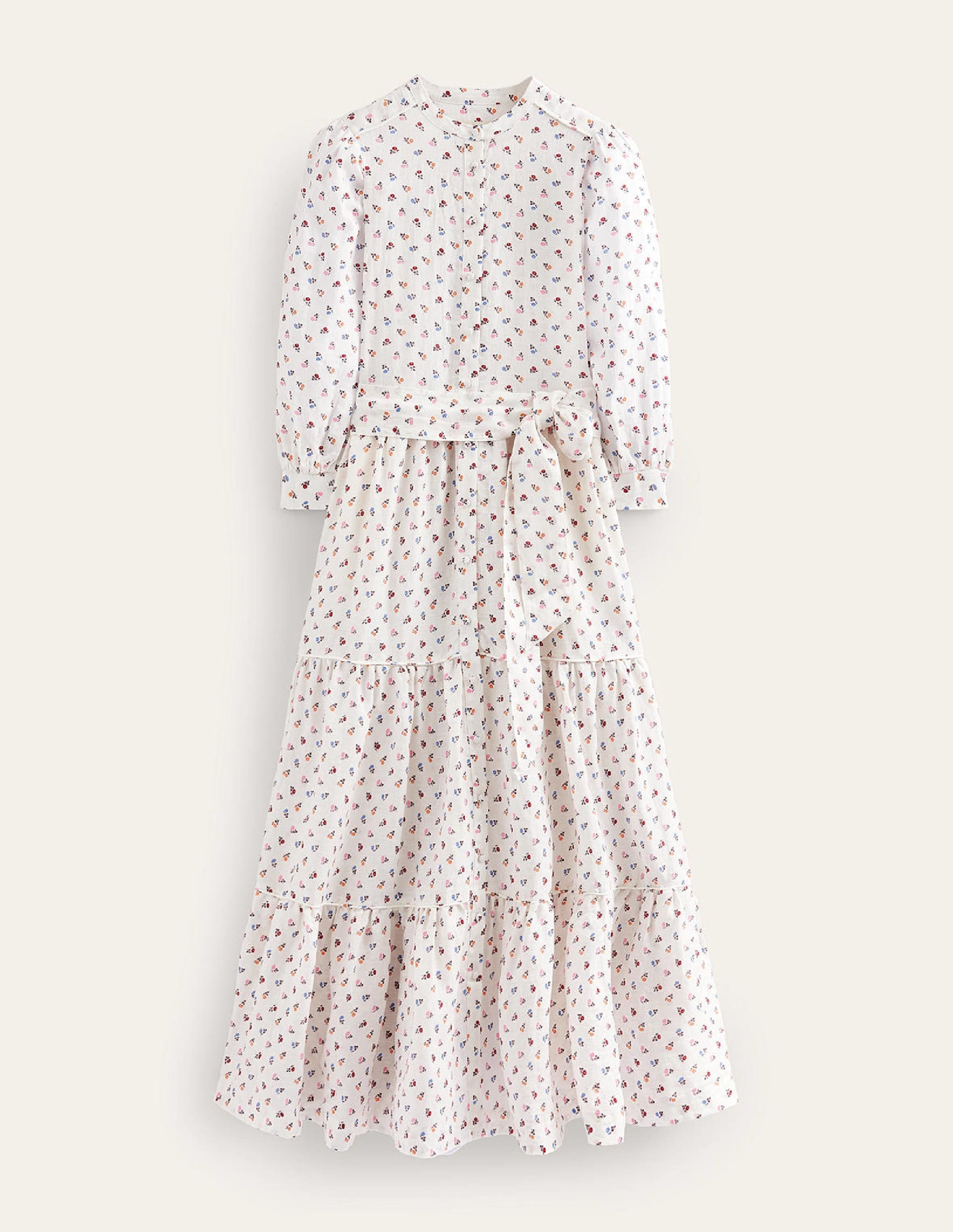 Remix Linen Maxi Dress-Ivory, Sweet Daisy - Image 6