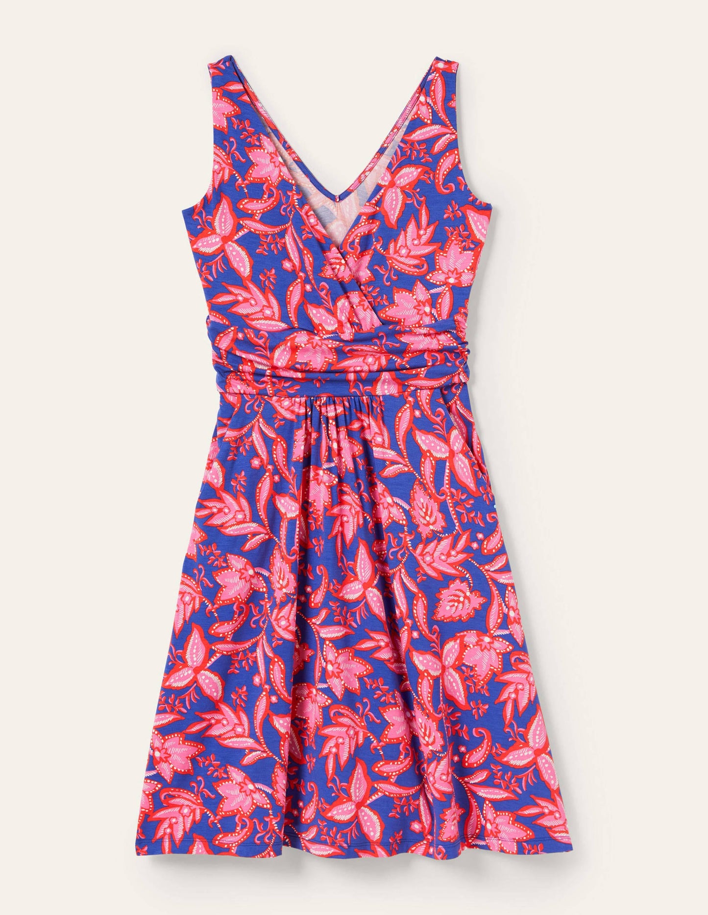 Effie V-Neck Jersey Dress-Strawberry Daiquiri Wild Flora