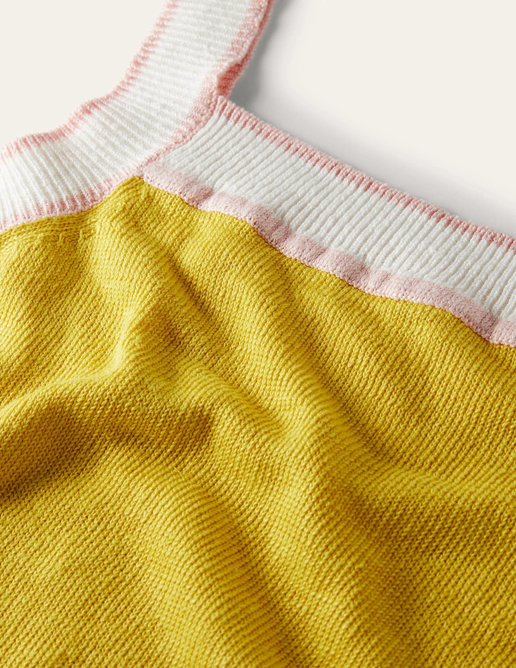 Square Neck Linen Vest-Lemon Fizz - Image 5