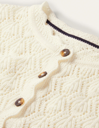 Scallop Crochet Cardigan-Ivory-6