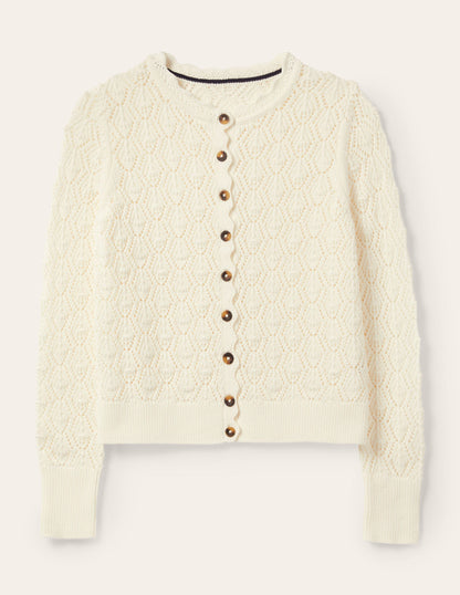 Scallop Crochet Cardigan-Ivory-7