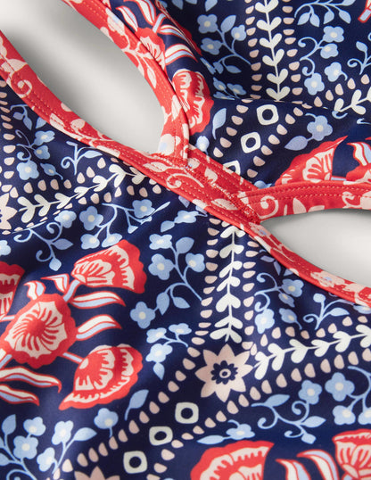 Alba Cut-out Detail Swimsuit-French Navy, Poppy Garden-6