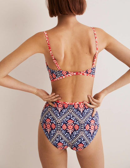 Alba Cut-out Detail Swimsuit-French Navy, Poppy Garden-3