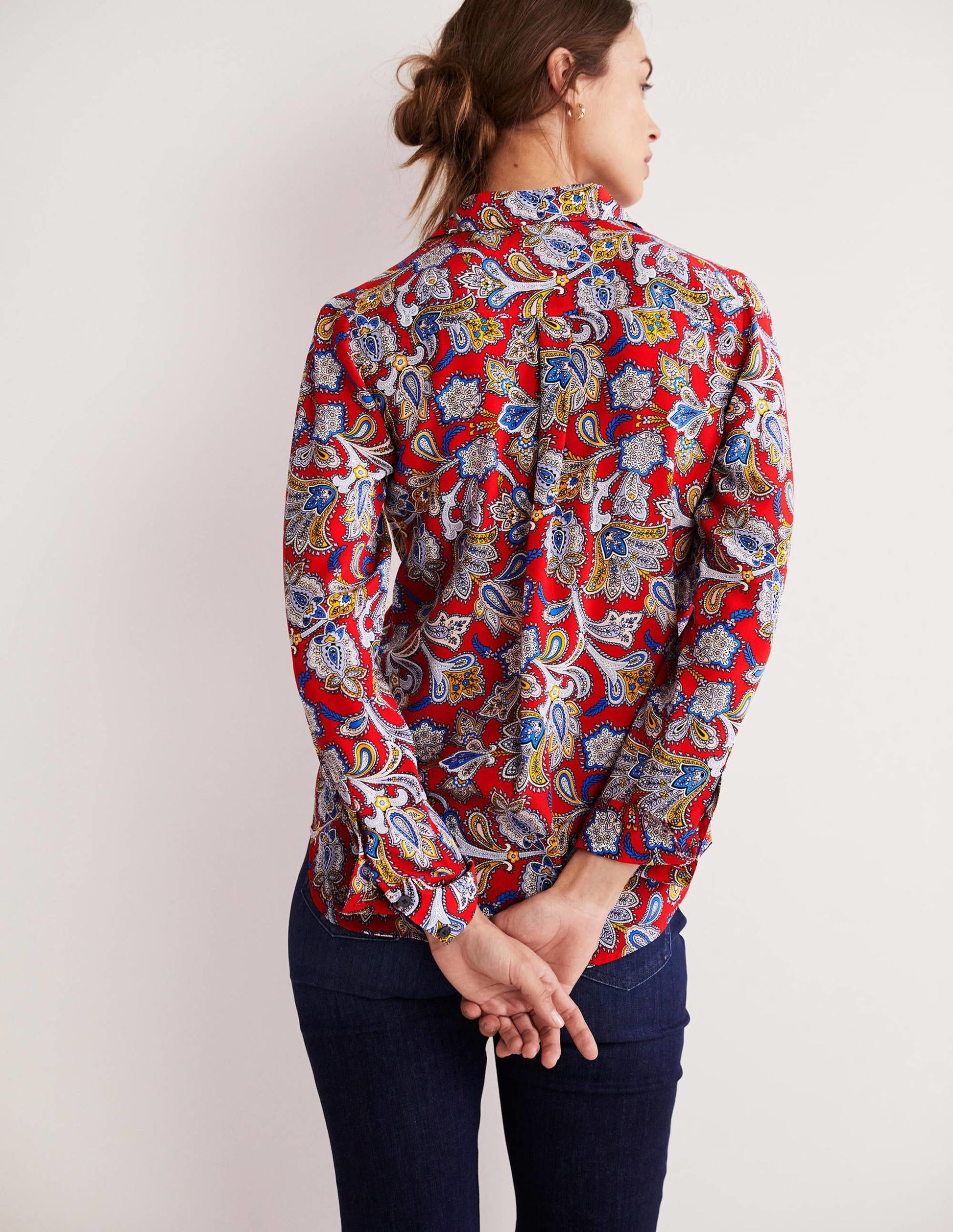Silk Shirt-Aurora Red, Paisley Bud-6