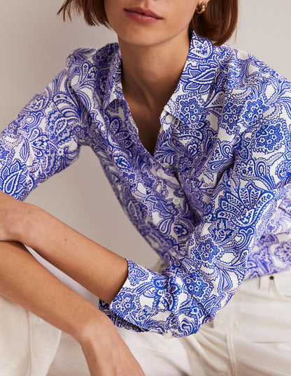 Classic Cotton Shirt-Atlantic Ocean, Paisley Bud-2