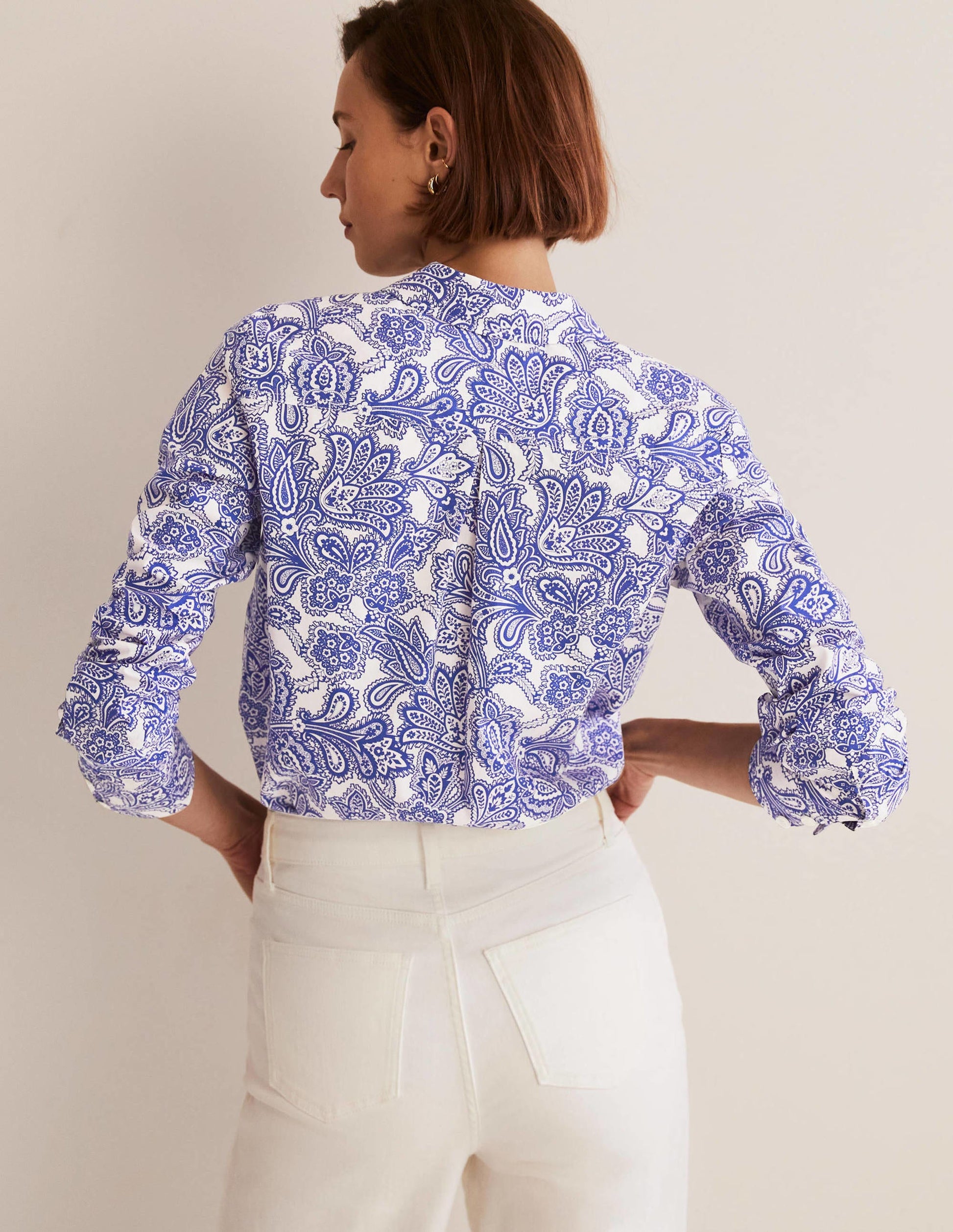 Classic Cotton Shirt-Atlantic Ocean, Paisley Bud-3