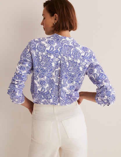 Classic Cotton Shirt-Atlantic Ocean, Paisley Bud-3