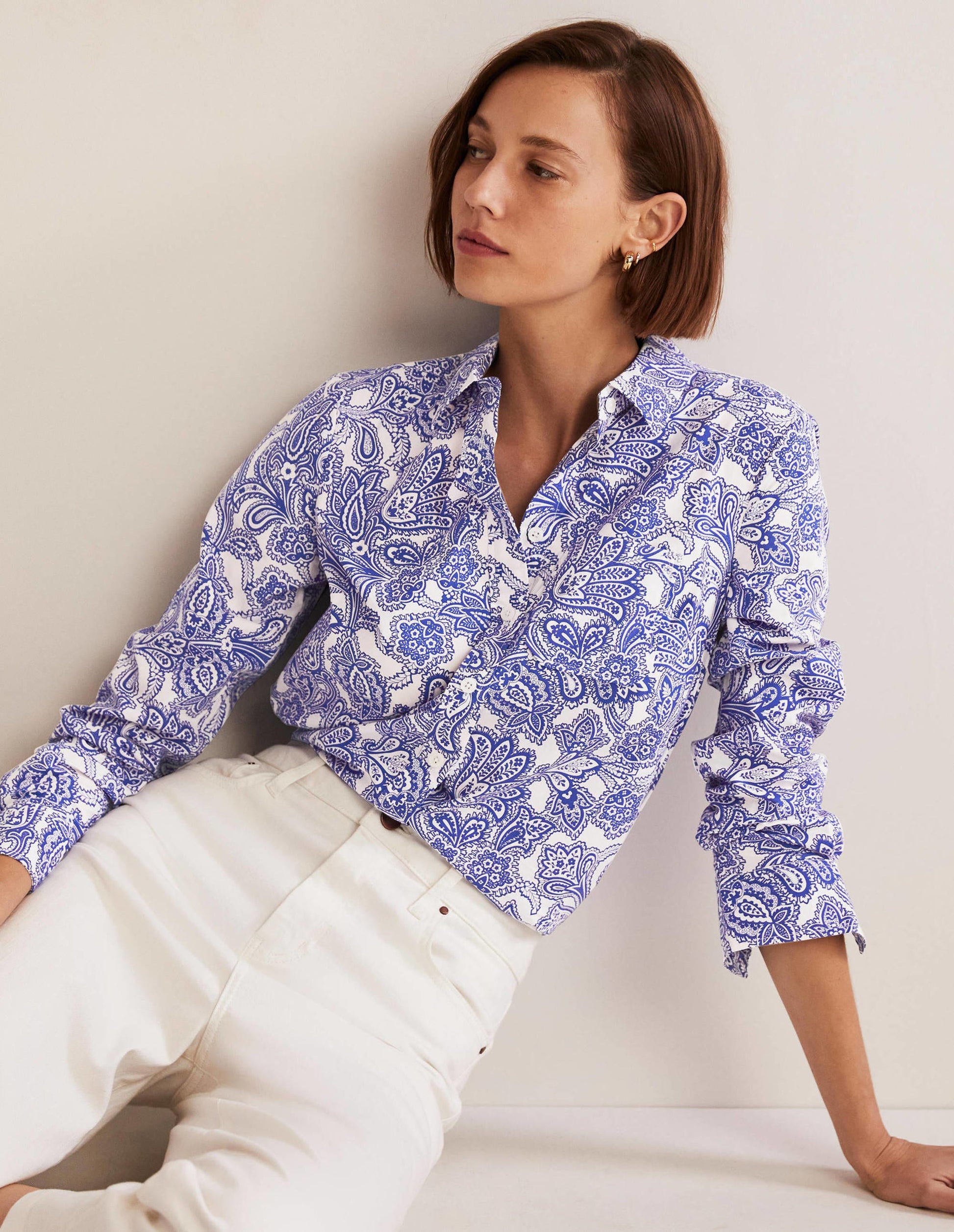 Classic Cotton Shirt-Atlantic Ocean, Paisley Bud-4