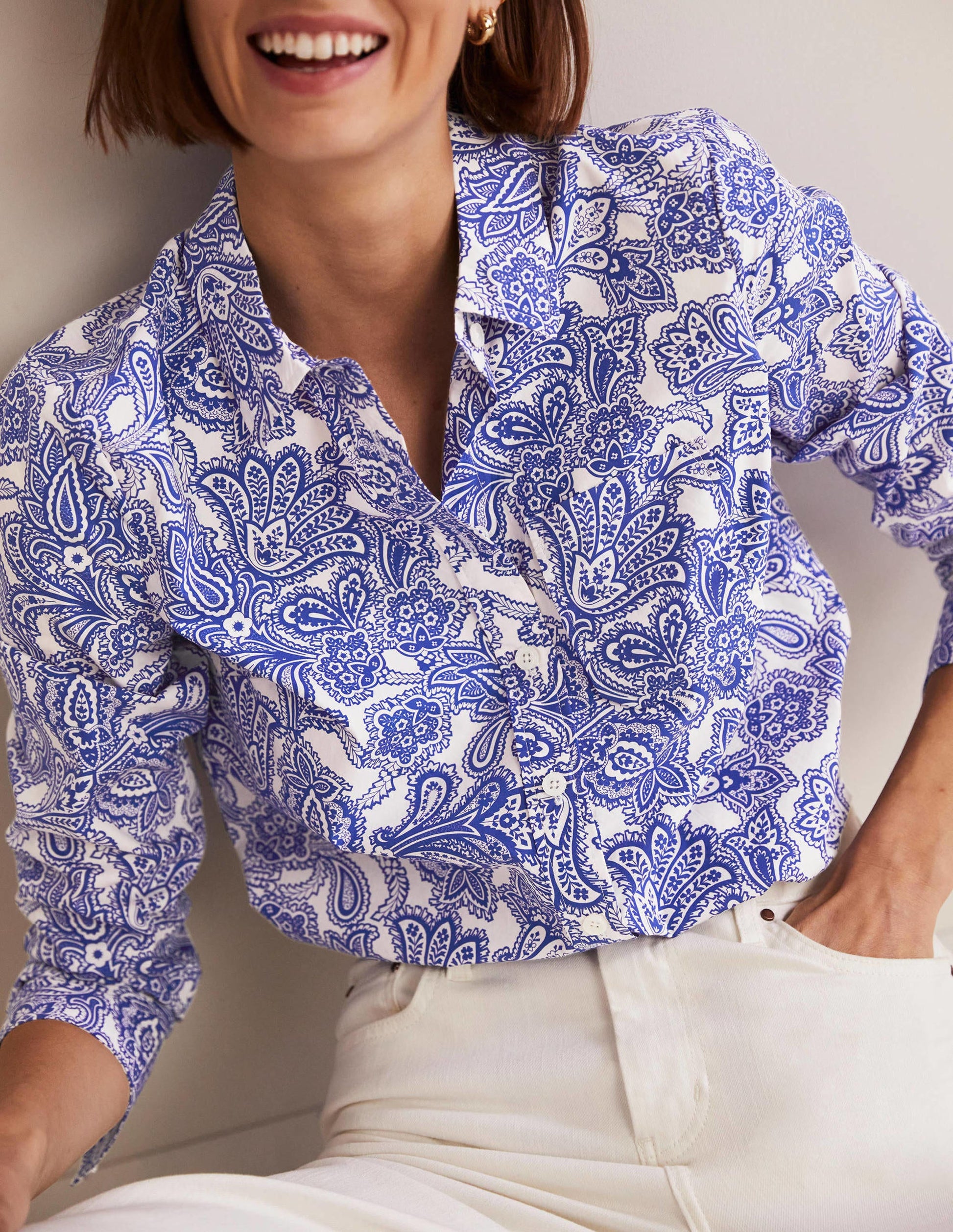 Classic Cotton Shirt-Atlantic Ocean, Paisley Bud-5