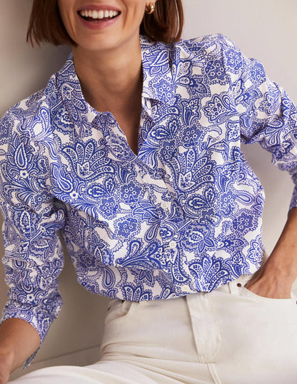 Classic Cotton Shirt-Atlantic Ocean, Paisley Bud-5