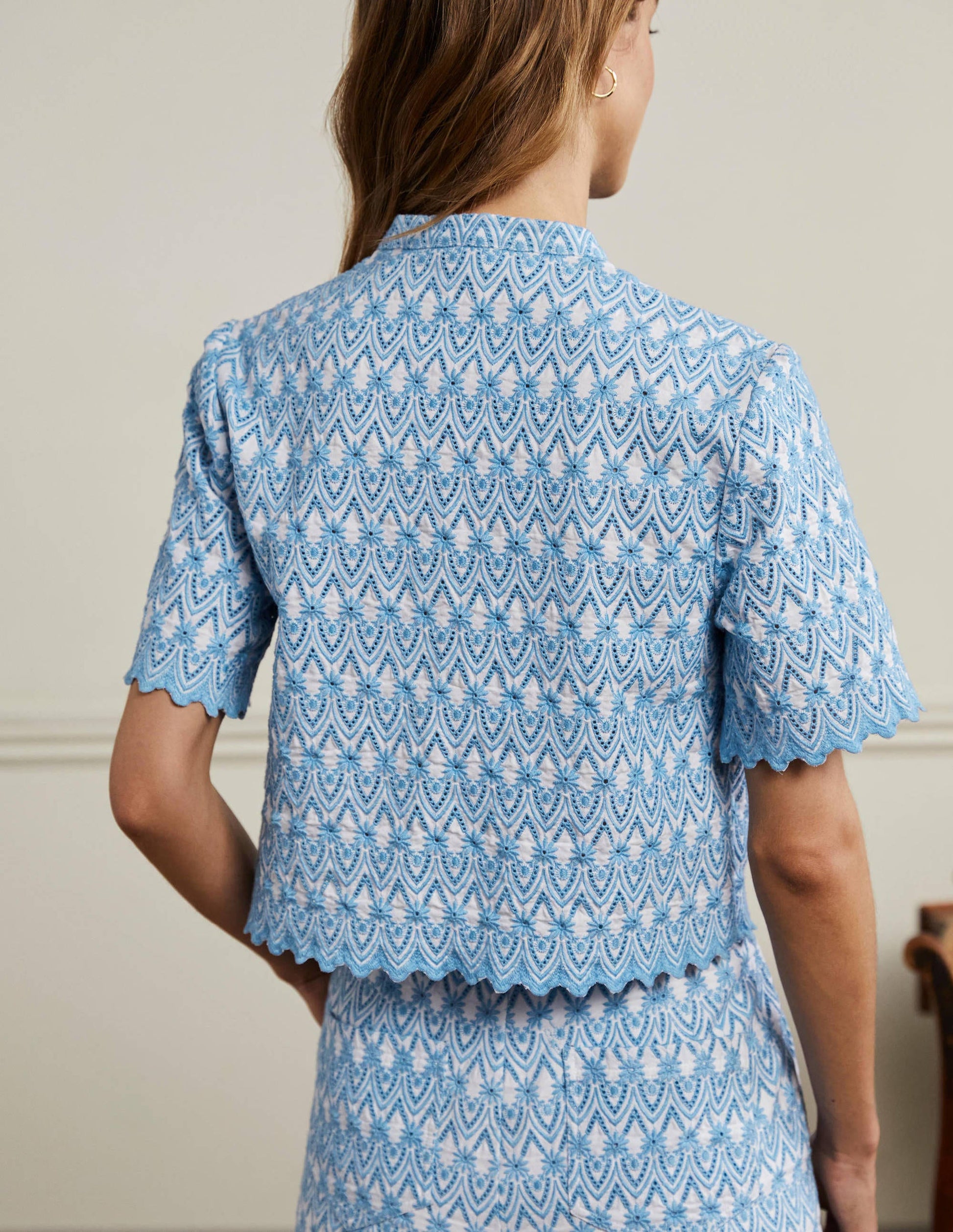 Tamsin Broderie Cotton Top-Dusty Blue-3