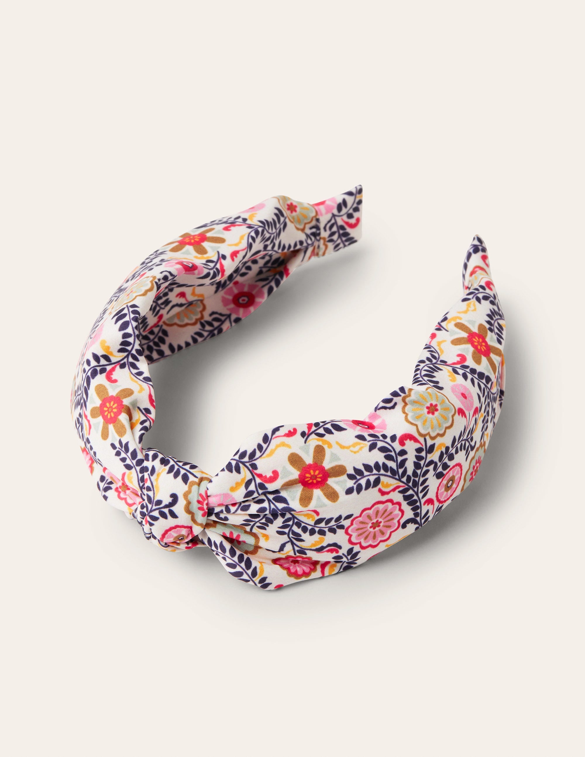 Knotted Headband-Ivory, Opulent Garden - Image 2