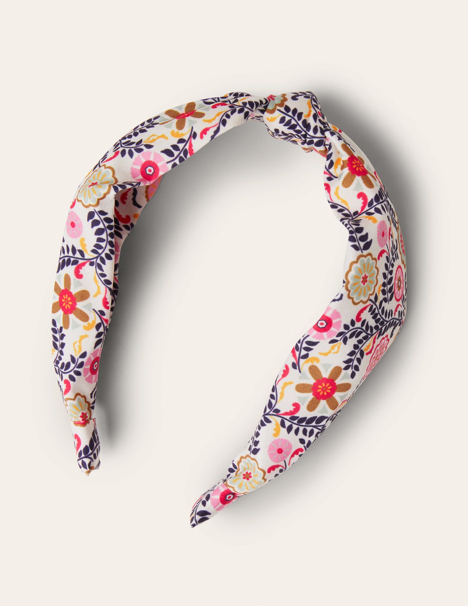 Knotted Headband-Ivory, Opulent Garden-3