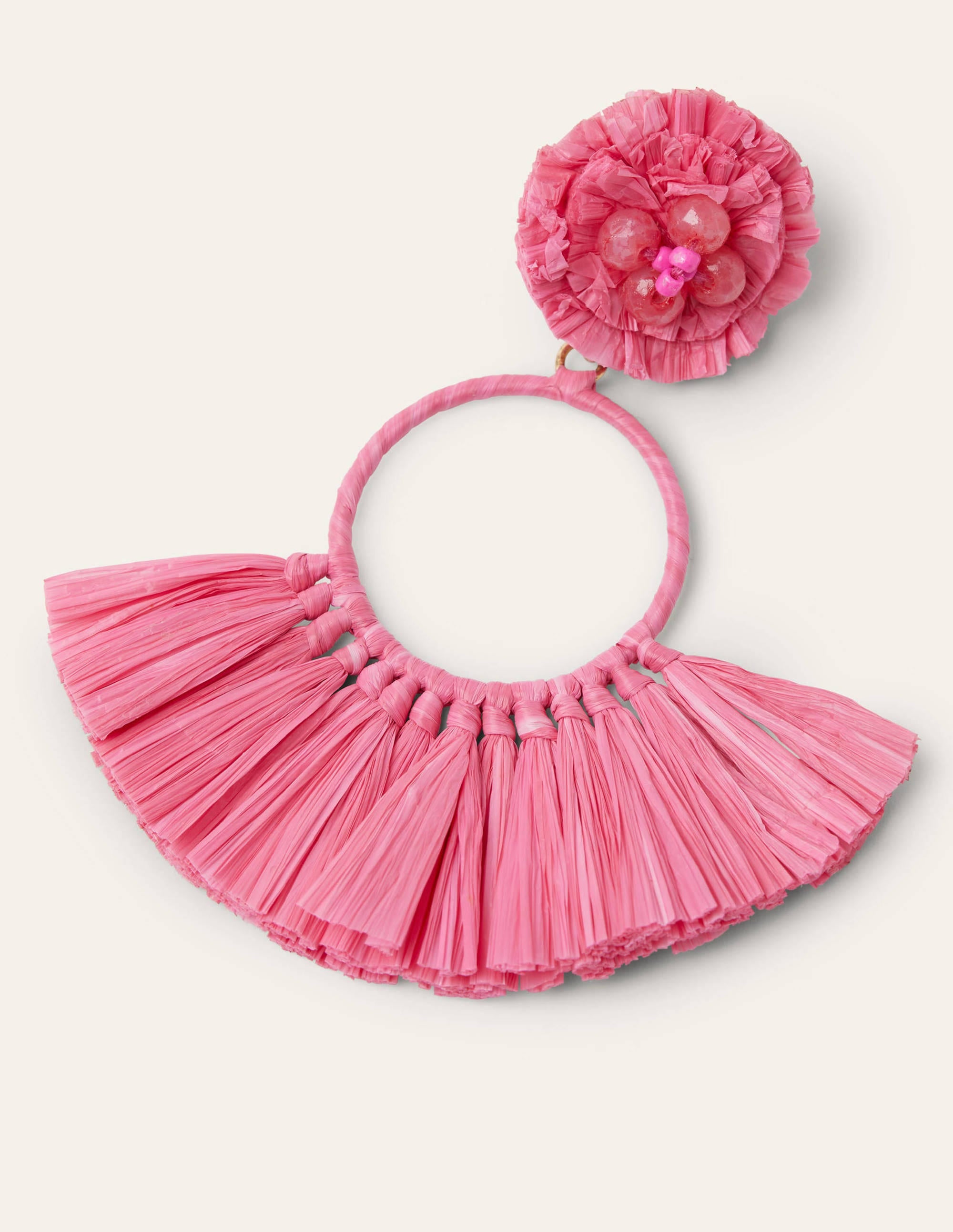 Tassel Ring Earrings-Formica Pink - Image 3
