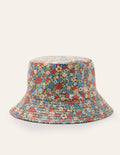 Waterproof Bucket Hat-French Navy, Floret Cluster