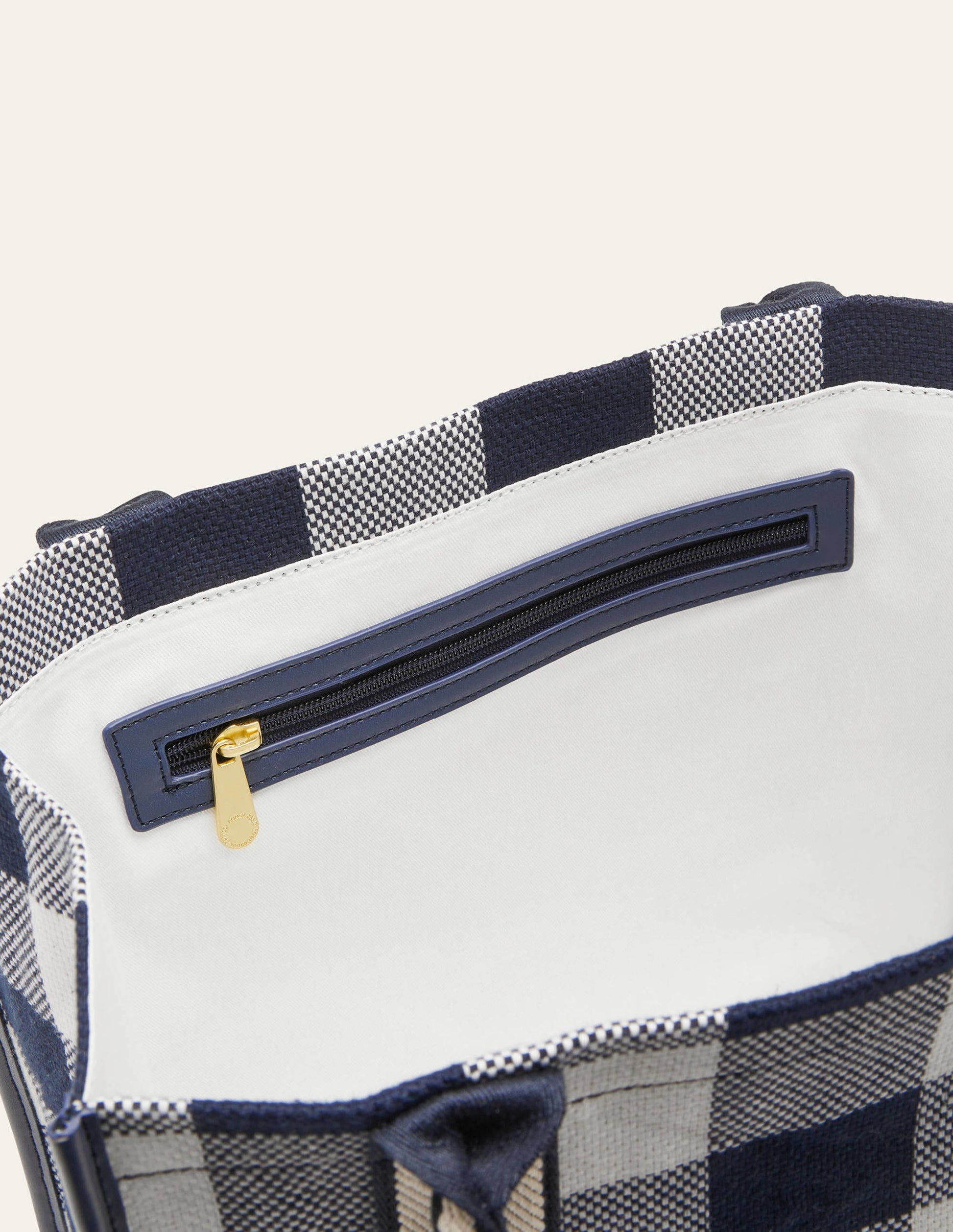 Tilda Canvas Tote Bag-Atlantic Ocean Gingham-2