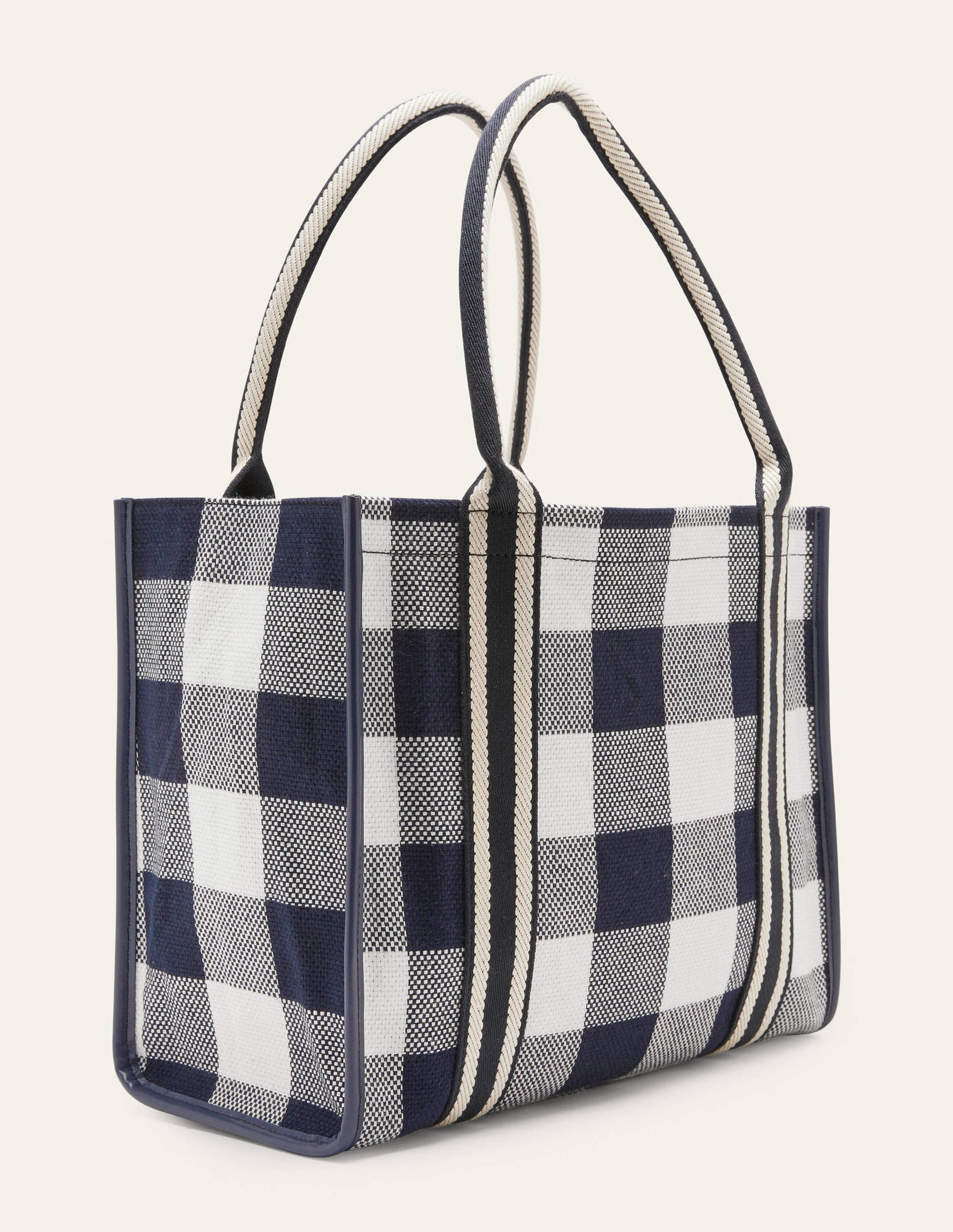Tilda Canvas Tote Bag-Atlantic Ocean Gingham-3