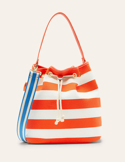 Canvas Drawstring Bucket Bag-Firecracker/Coastal Blue-4