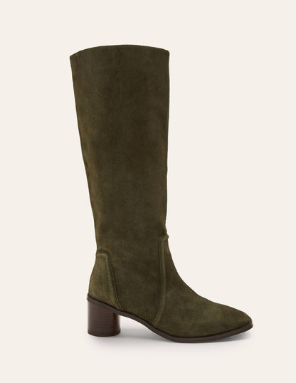 Suede Knee High Boots-Marsh-2