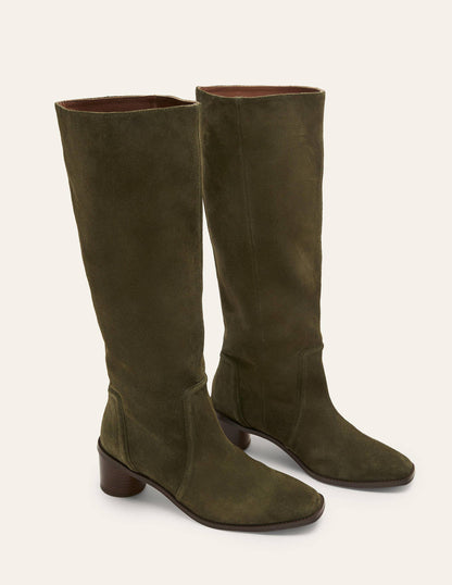 Suede Knee High Boots-Marsh-3