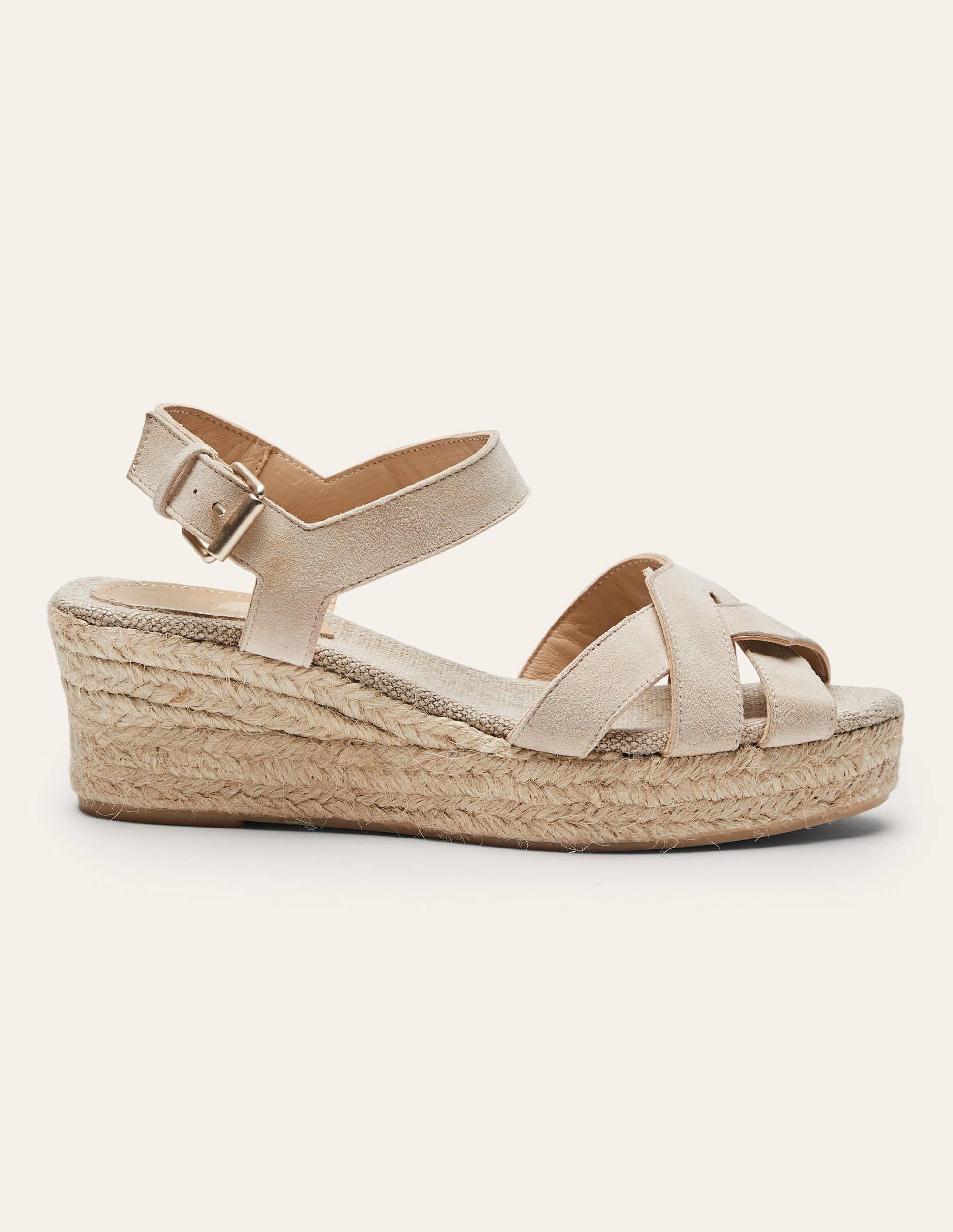 Geometric Espadrille Wedges-Oatmeal - Image 2