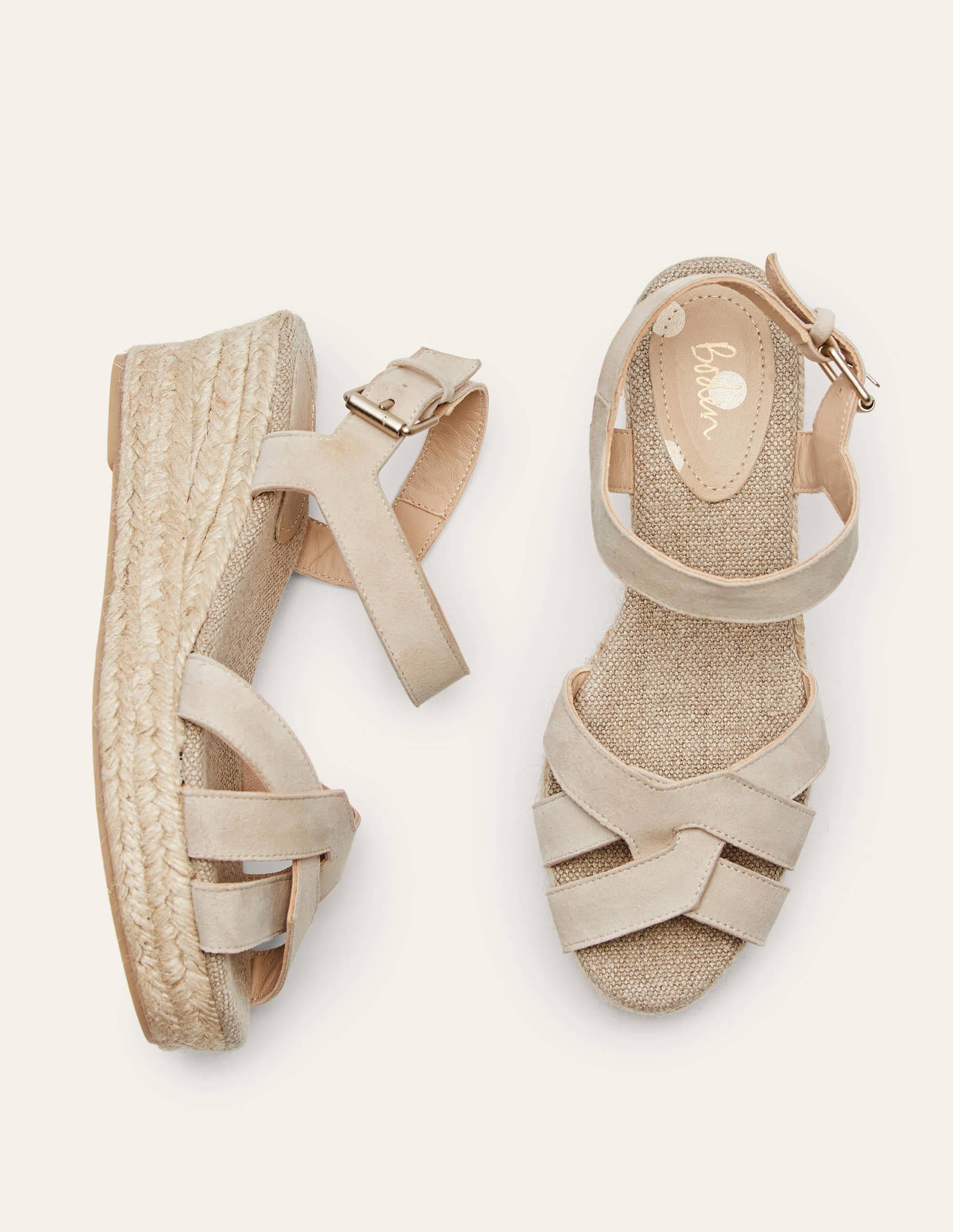 Geometric Espadrille Wedges-Oatmeal - Image 4