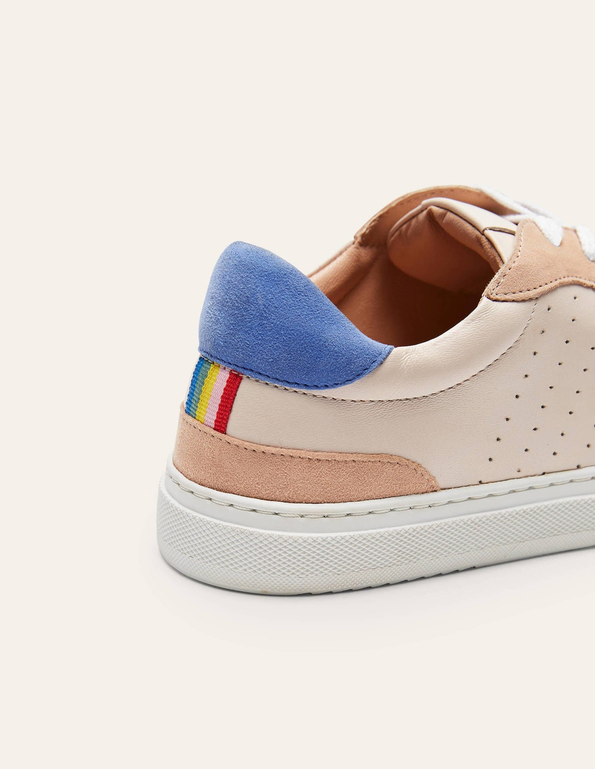 Lace Up Leather Trainers-Firecracker-3
