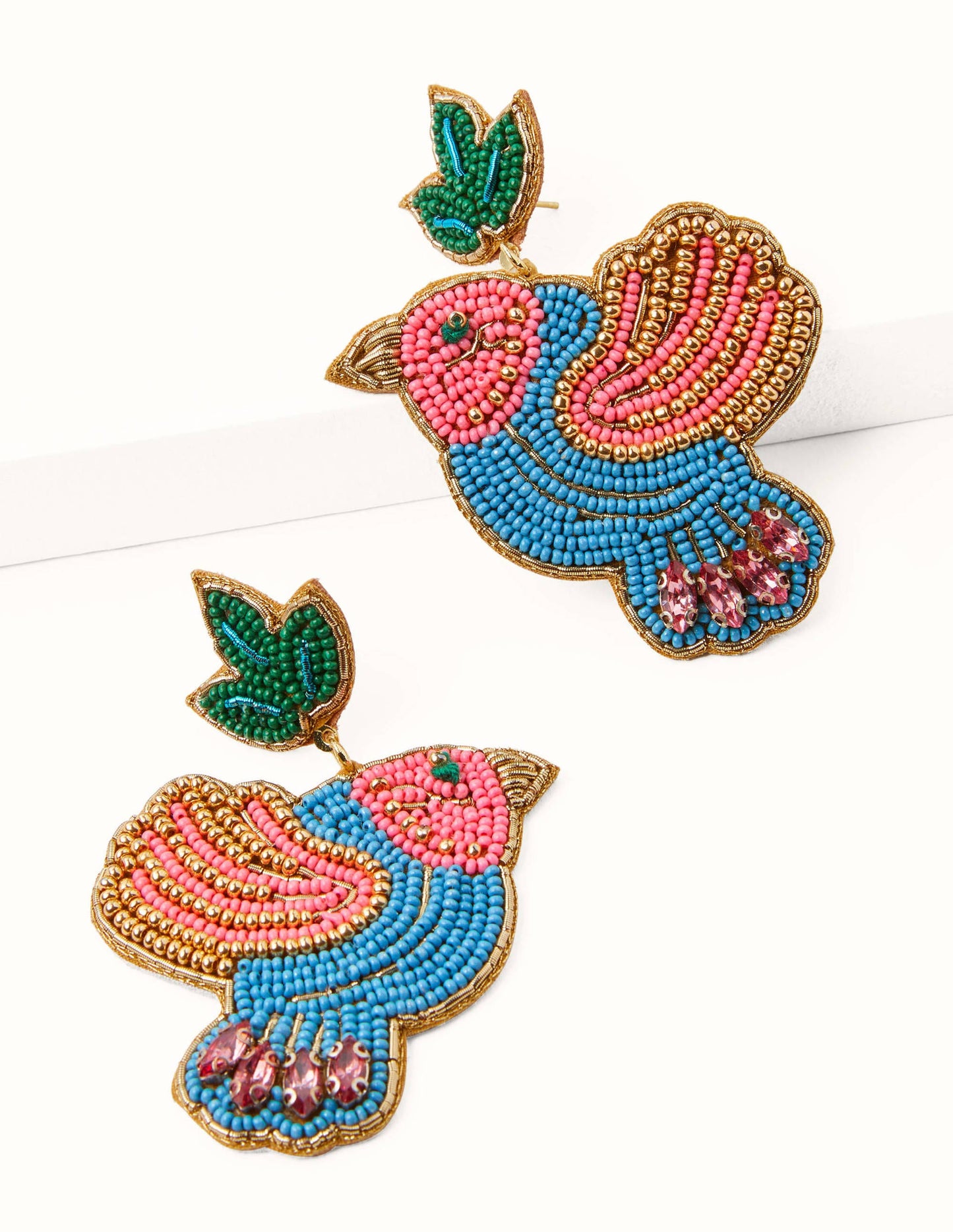 Beaded Earrings-Bird