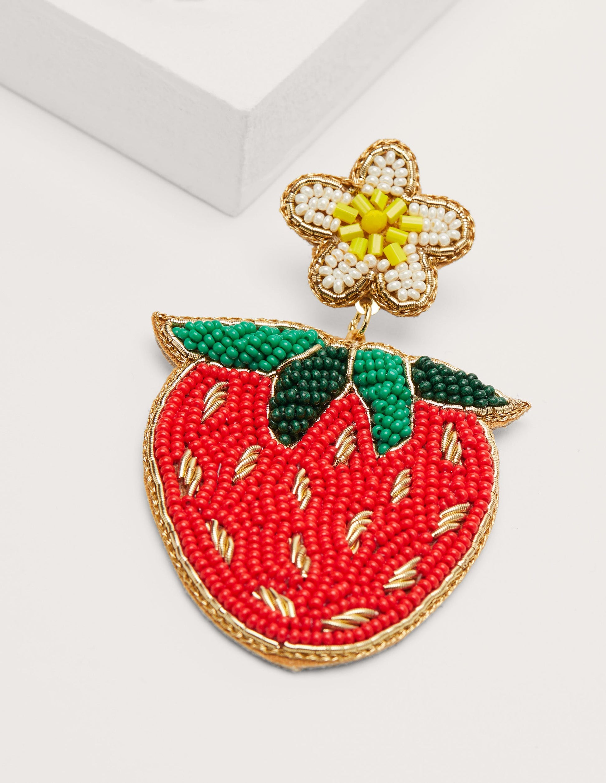 Beaded Earrings-Strawberries-2