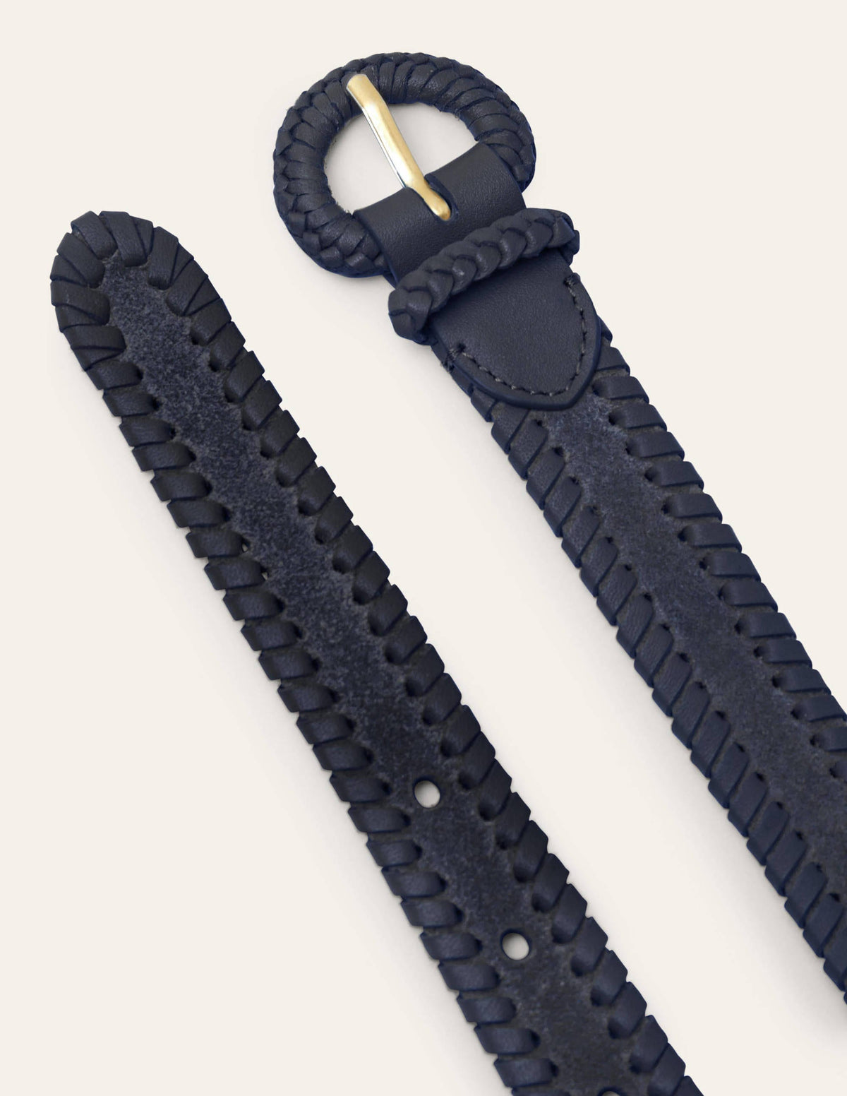 Skinny Woven Belt-Navy - Image 2