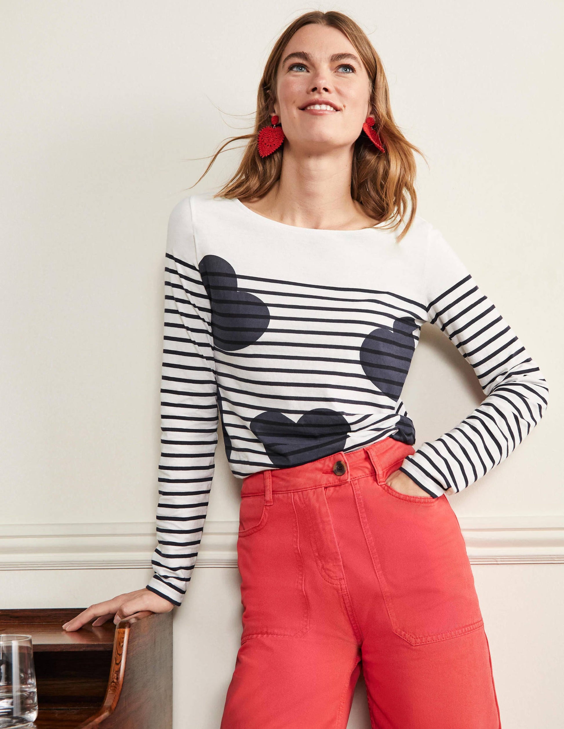 Long Sleeve Breton Top-Navy Scattered Heart Stripe-1