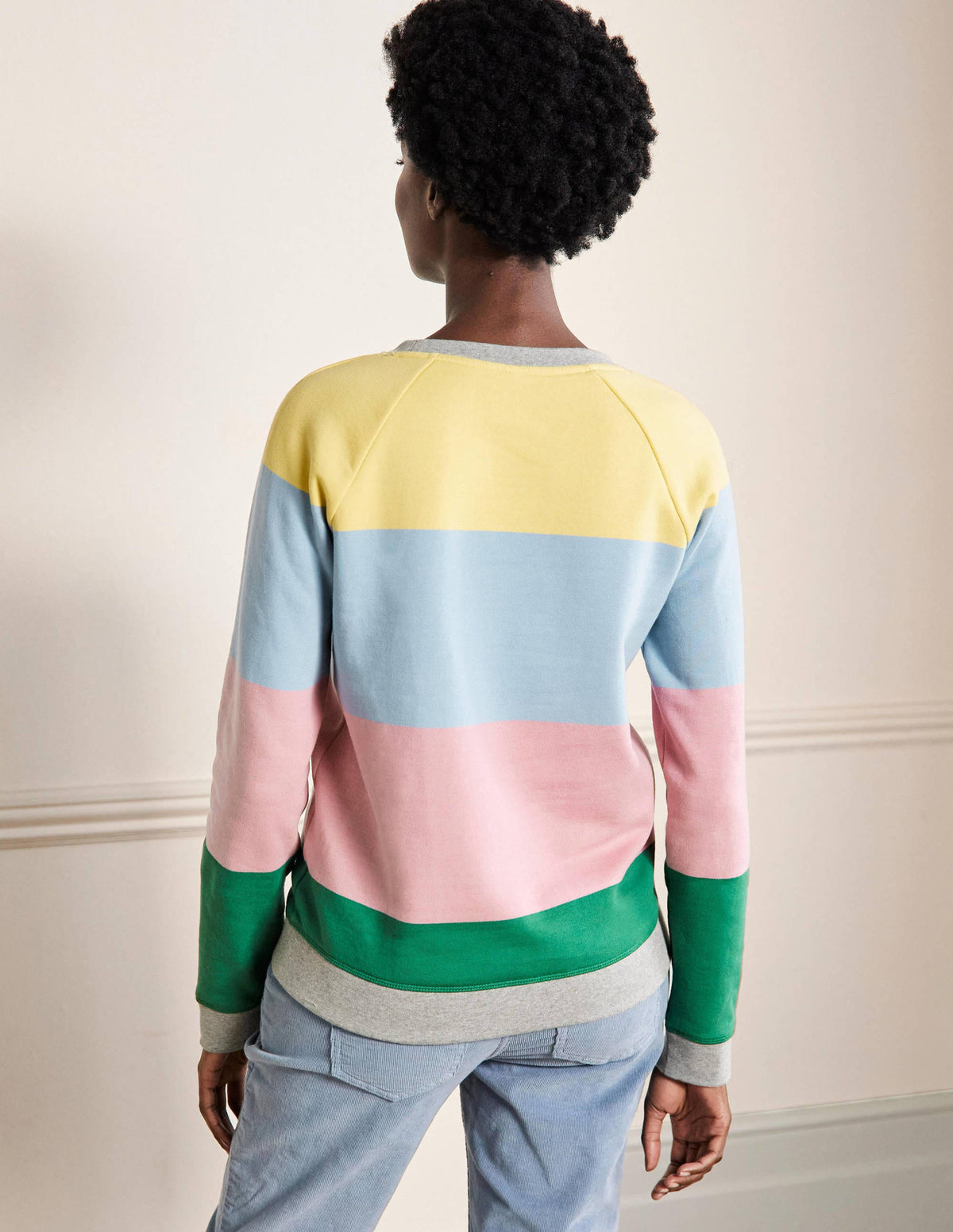 Printed Cotton Sweatshirt-Pale Lemon, Formica Pink-3