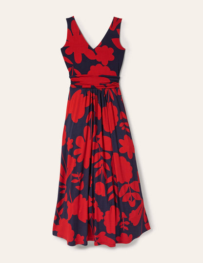 Sienna Jersey Maxi Dress-Winterberry, Flora Bloom-5