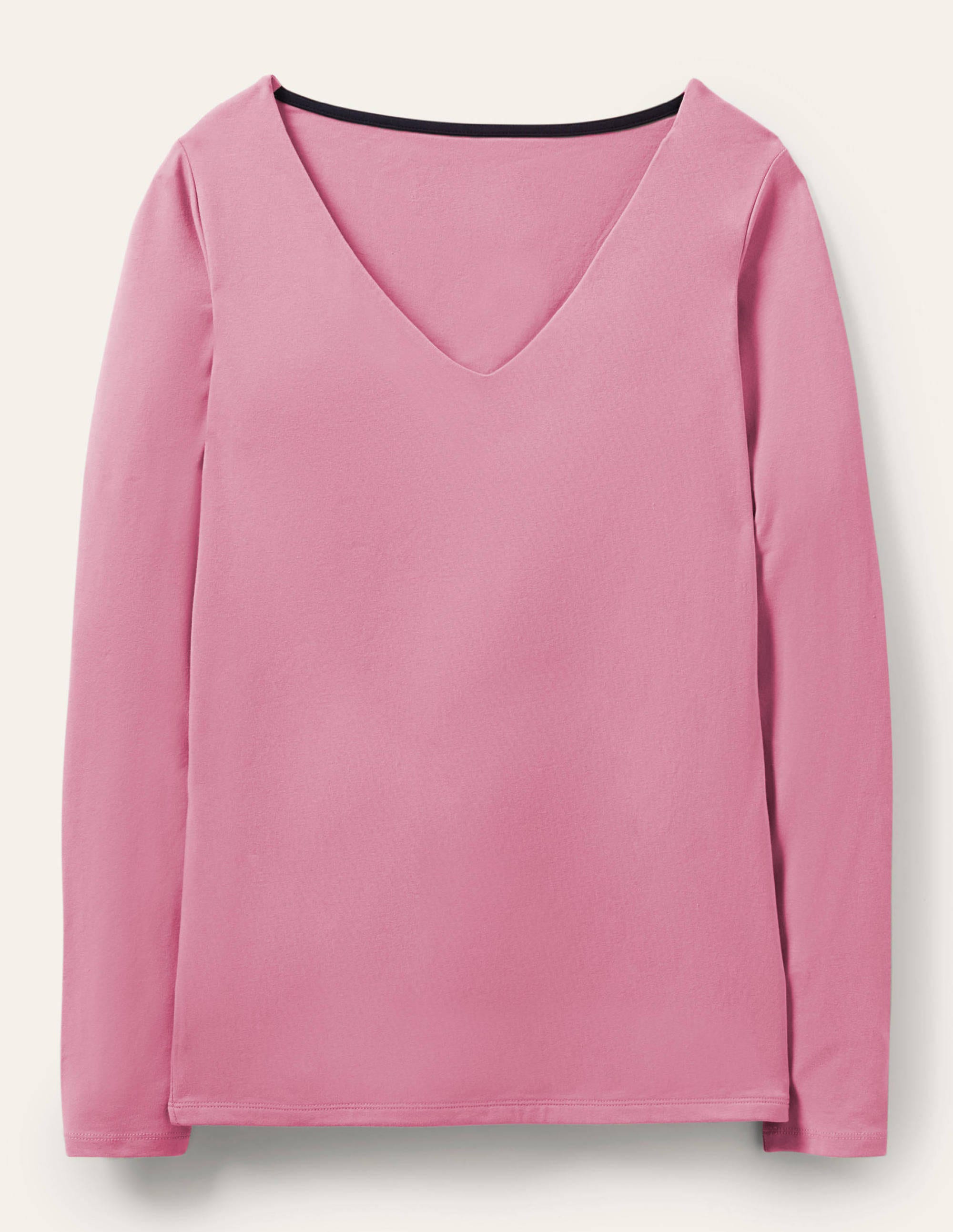 Double Layer V-neck Top-Posy Pink - Image 5