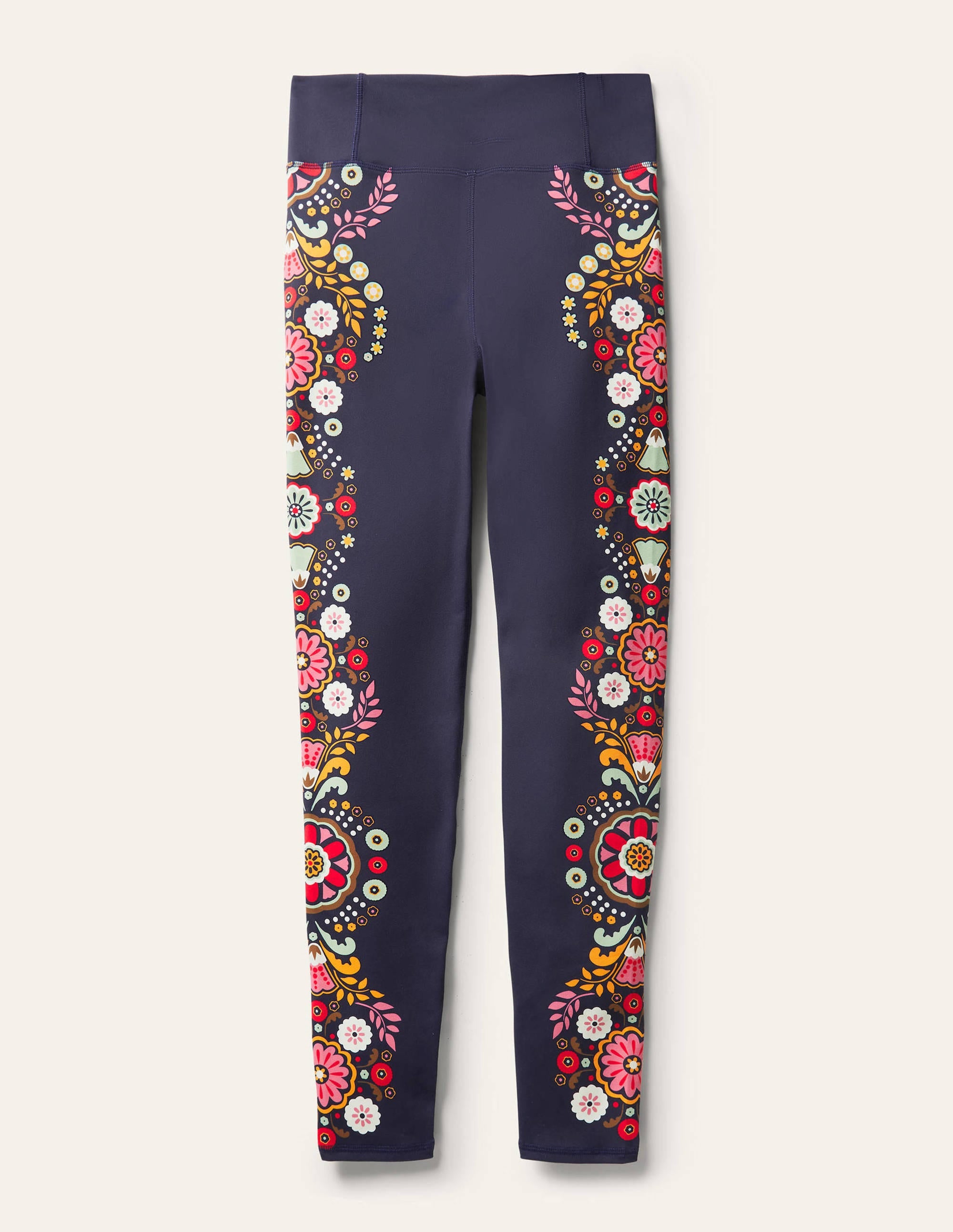 High Waisted Leggings-Navy, Opulent Garden - Image 6
