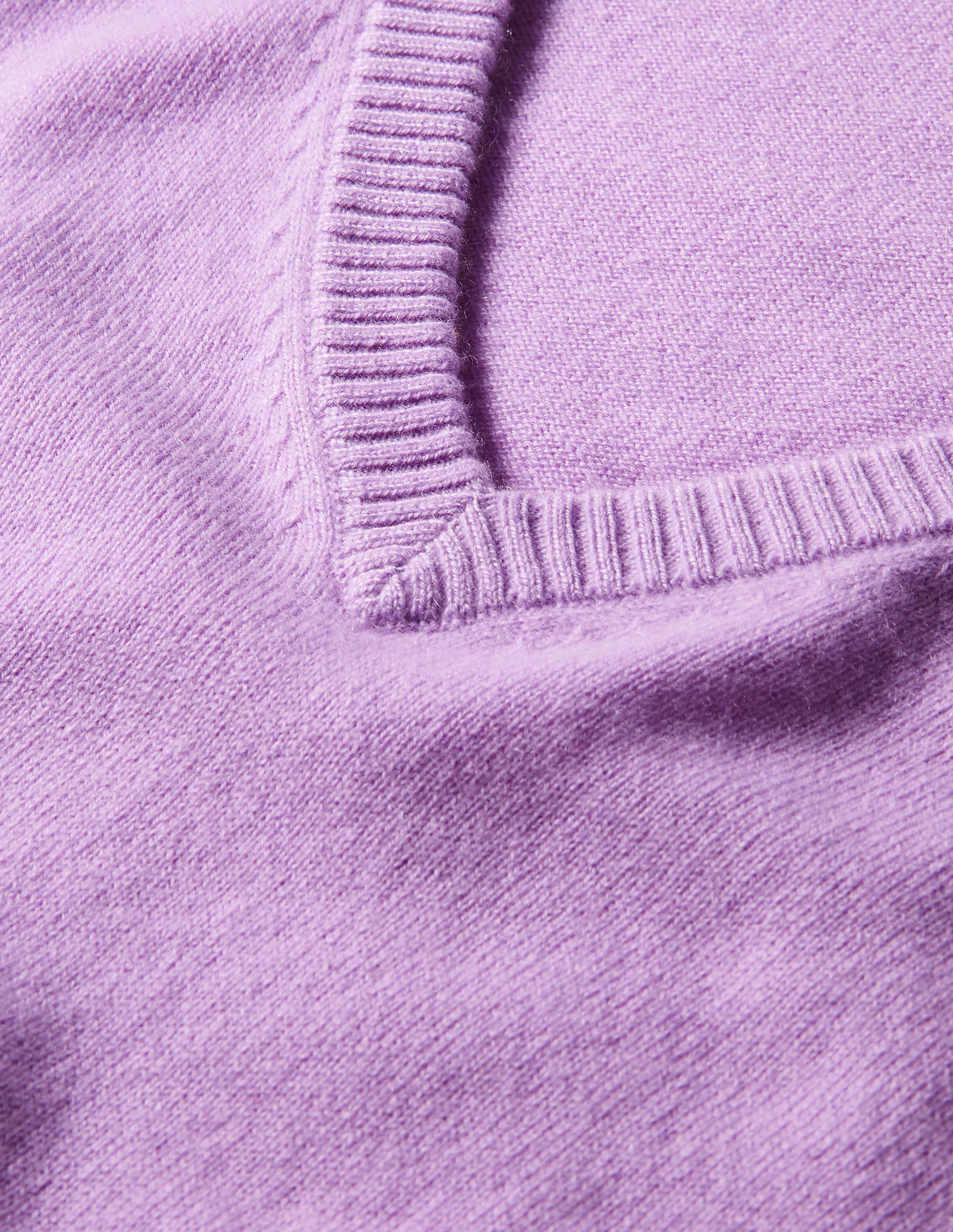 Cashmere V-neck Relaxed Jumper-African Violet - Image 5