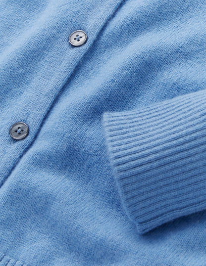 Cashmere Cardigan-Riviera Blue