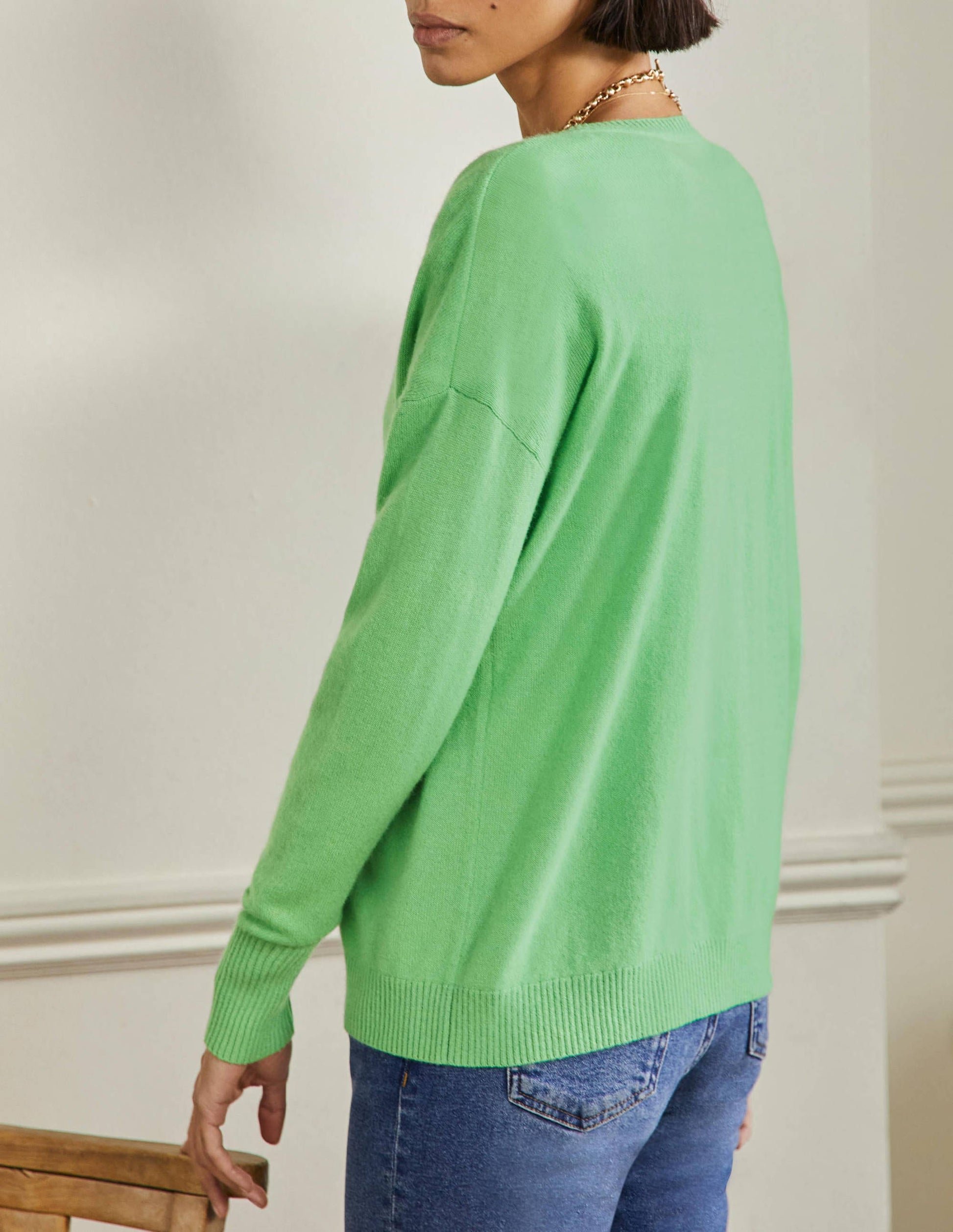 Cashmere Cardigan-Zephyr Green-3