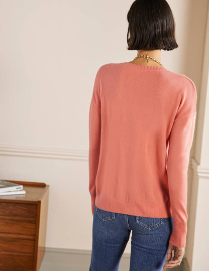 Cashmere Cardigan-Chalky Coral-7