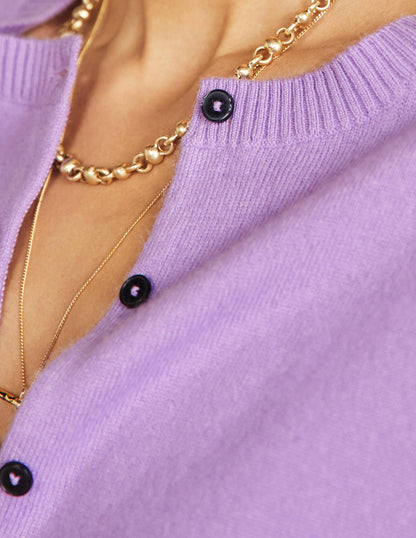 Cashmere Cardigan-African Violet-2