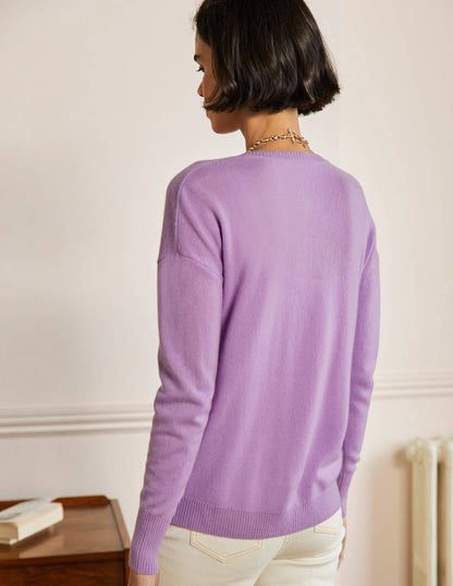 Cashmere Cardigan-African Violet-3