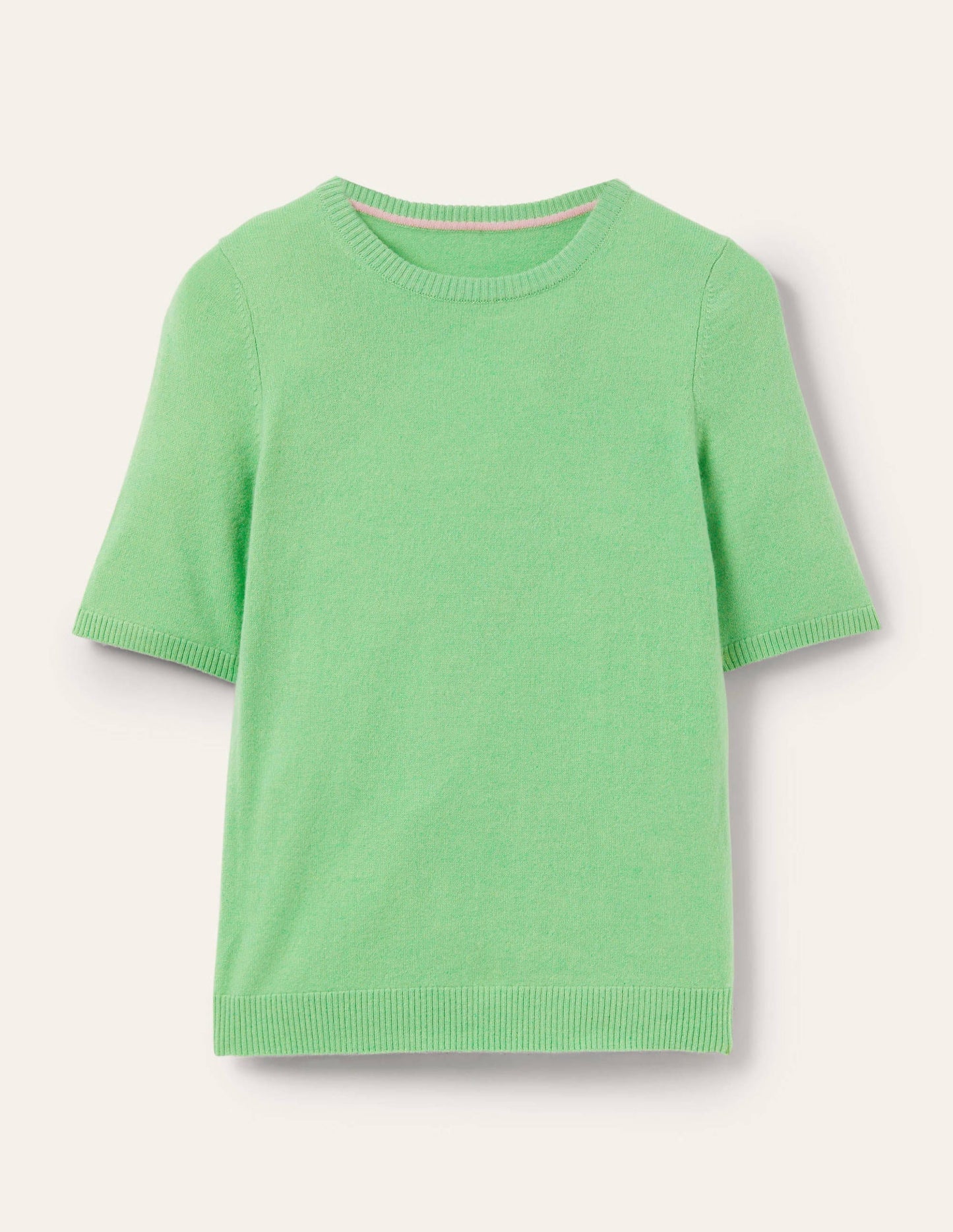 Cashmere Knitted Top-Zephyr Green