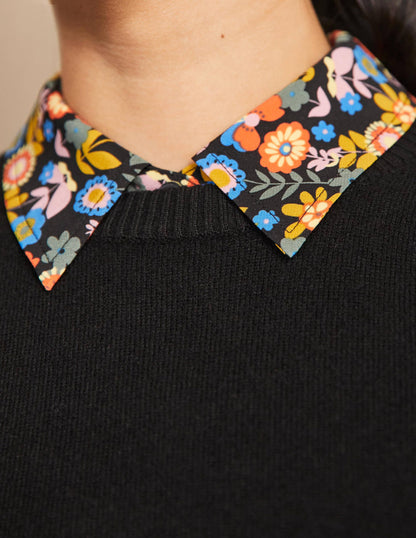 Cashmere Knitted Tank Top-Black-2