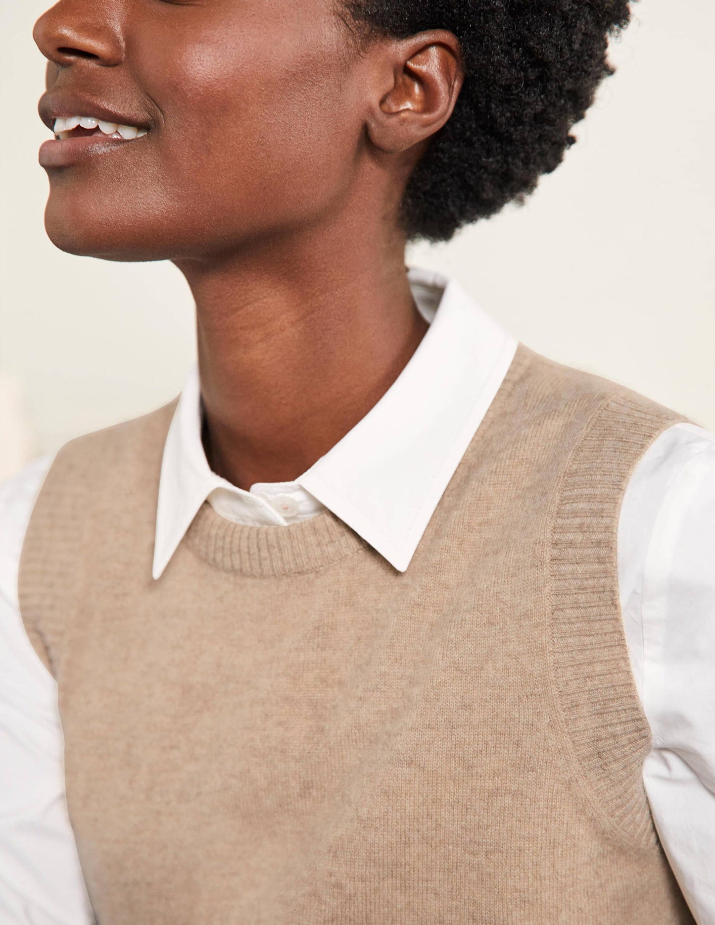 Cashmere Knitted Tank Top-Chinchilla Melange