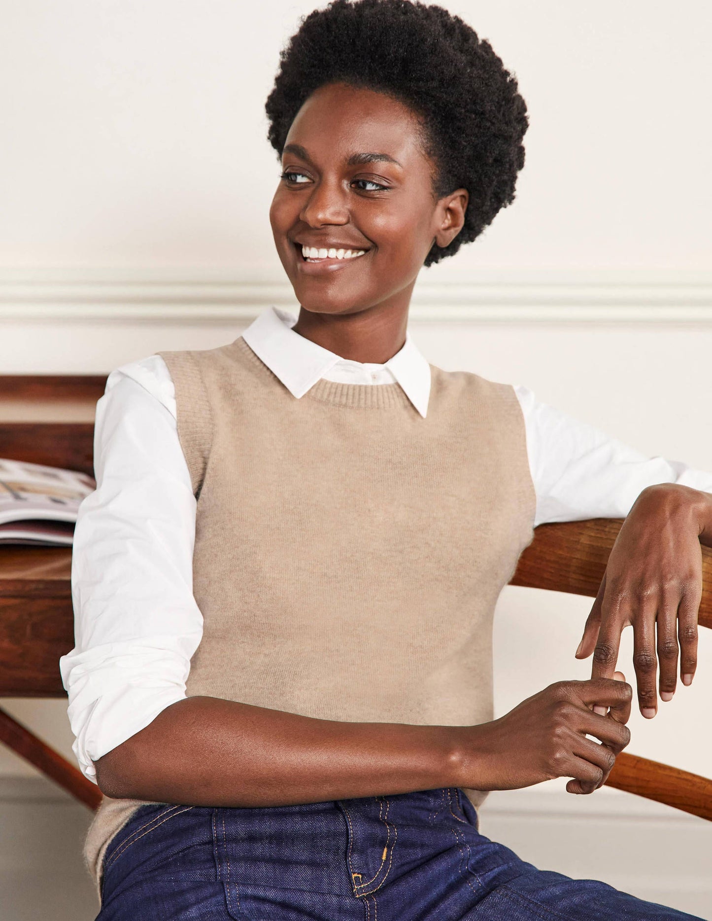 Cashmere Knitted Tank Top-Chinchilla Melange