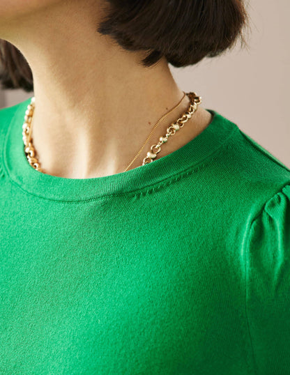 Cotton Crew Neck Jumper-Highland Green-2