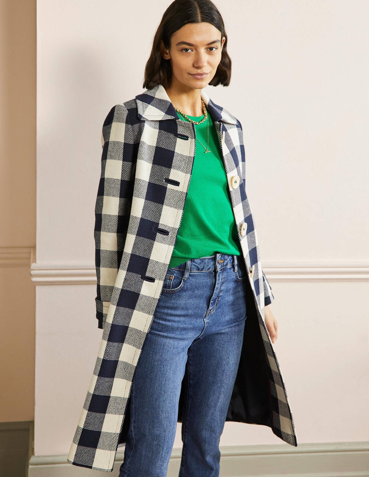 Cotton Crew Neck Jumper-Highland Green