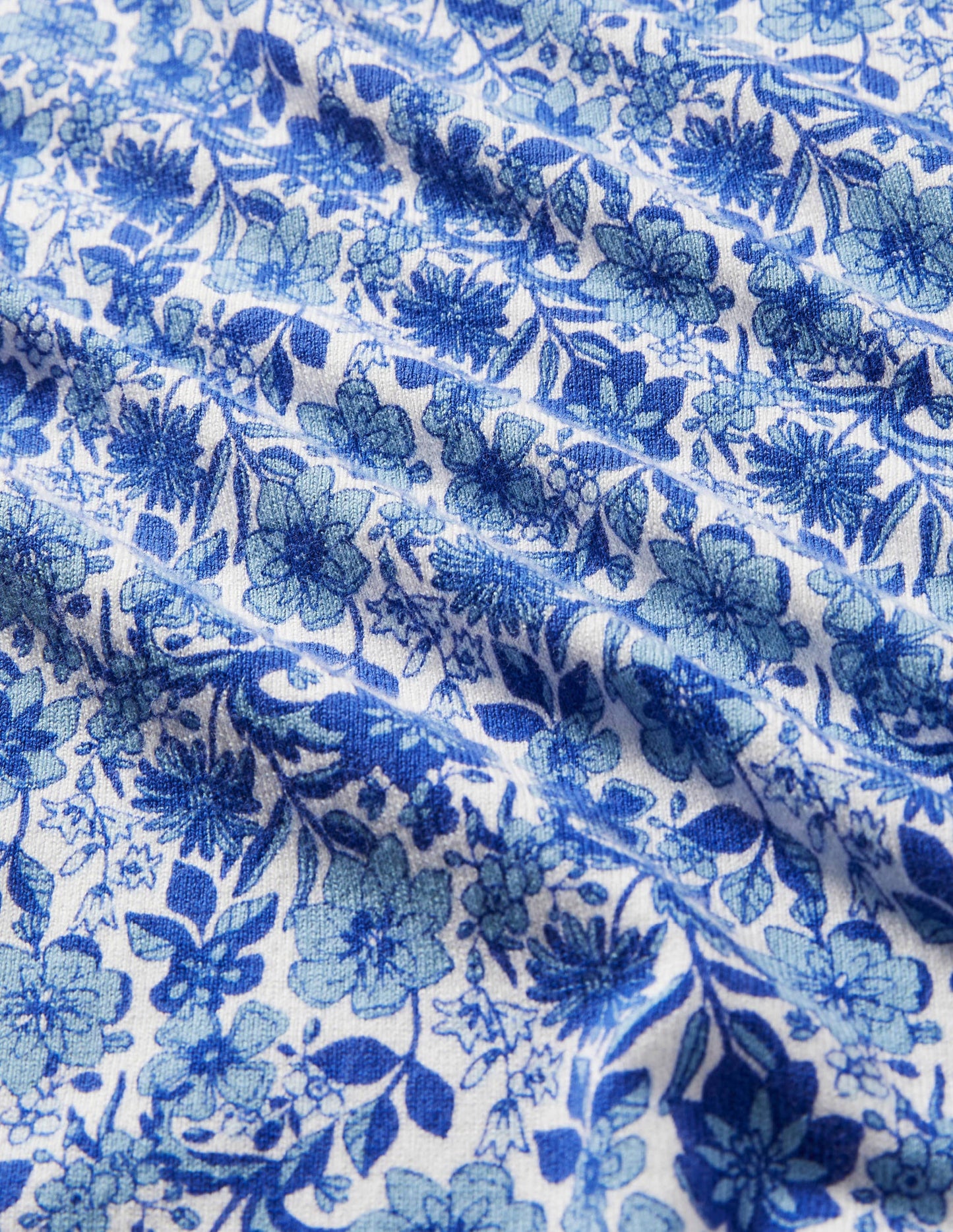 Cotton Crew Neck Jumper-Dawn Sky, Floret Bloom