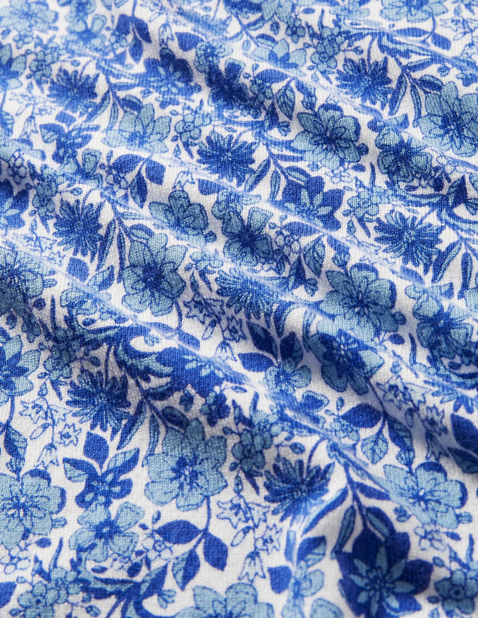 Cotton Crew Neck Jumper-Dawn Sky, Floret Bloom-5