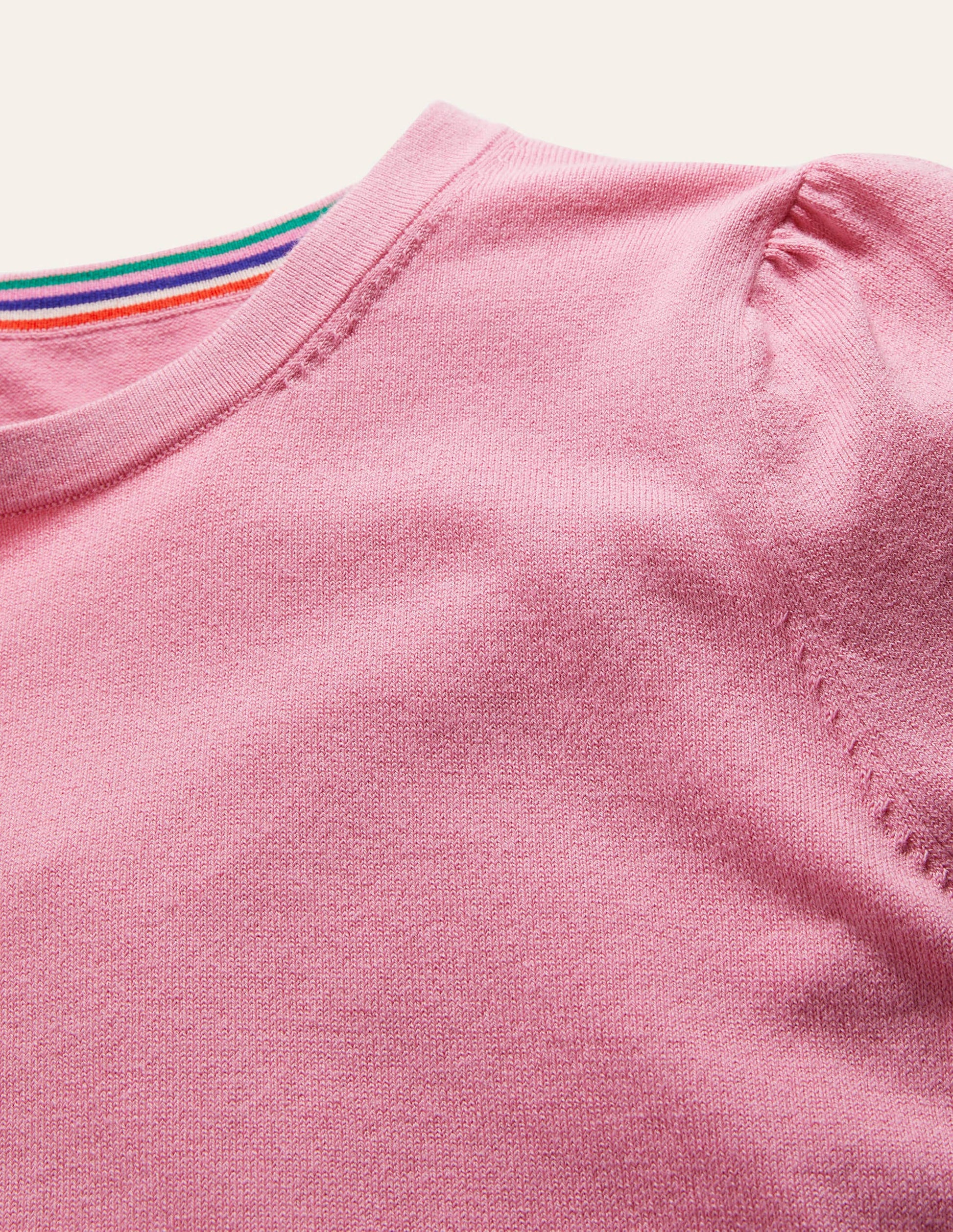 Cotton Crew Neck Jumper-Posy Pink-6